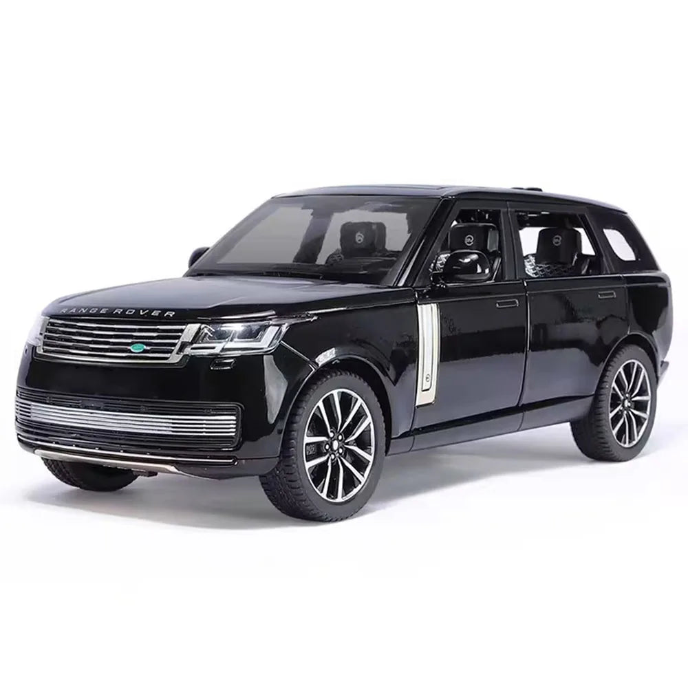 1:32 Land Rover Range Rover SV2022 Models Cars Toys Rubber Tires with Light Music Vehicle 6 Doors Opened Car Kids Festival Gifts