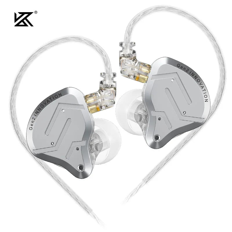 KZ ZSN Pro 2 in Ear Metal Earphones Hybrid Drive 1BA+1DD HIFI Bass Headset Sport Noise Cancelling Music Headphone