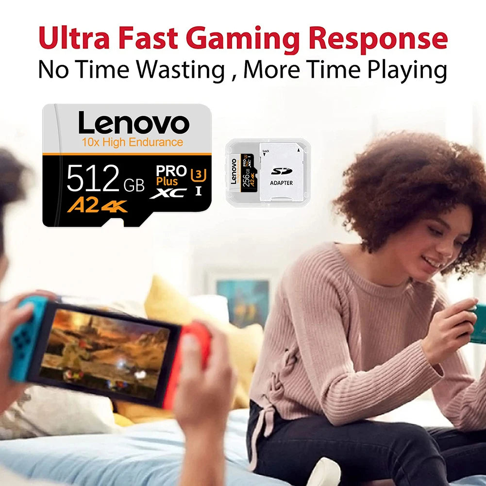 Lenovo 2TB SD Memory Card 1TB 512GB 256GB A2 U3 Micro TF SD Card 128GB High Speed MLC TF Card For Nintendo Switch Ps4 Games