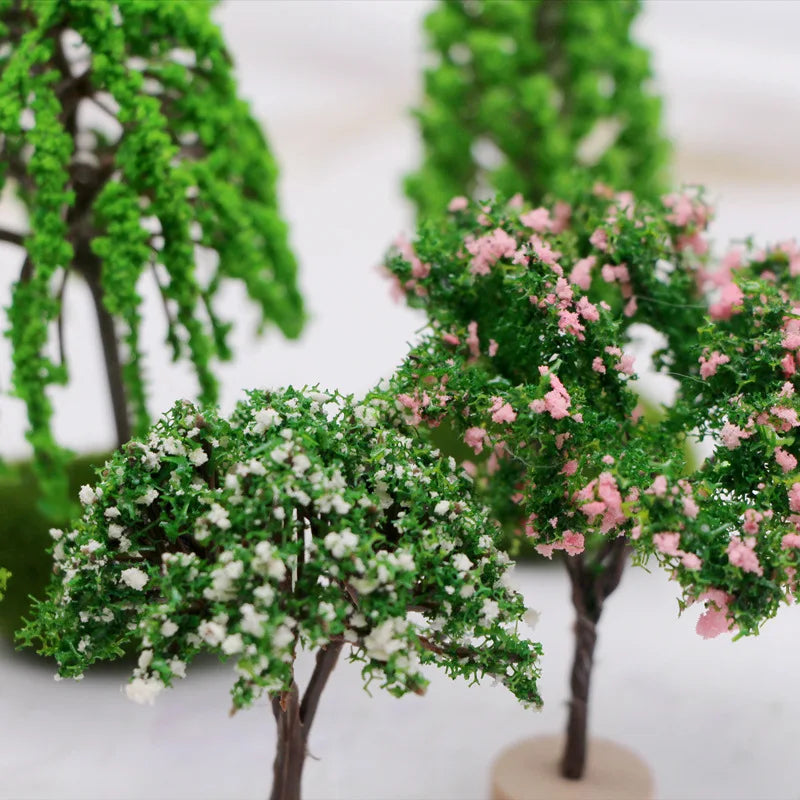 Miniature Garden Mini Simulation Landscape Tree Dollhouse Miniatures Micro Mini Tree Model For Fairy Garden Decorations