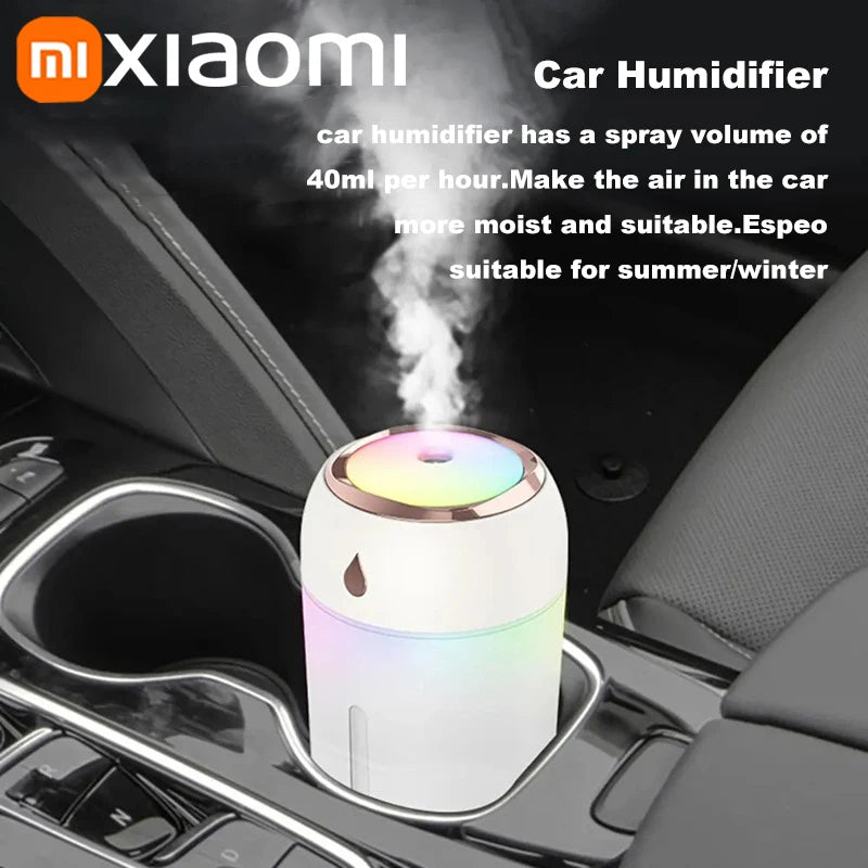 Xiaomi Mini Car Portable Air Humidifier Electric Aroma Diffuser LED Cool Light Mist For Home Car Aromatherapy Plant Purifier