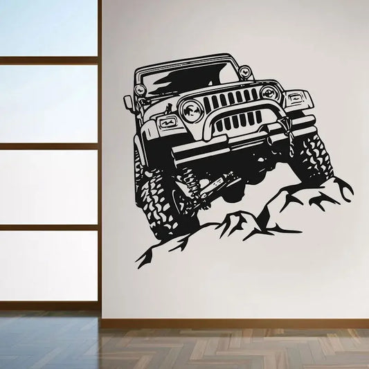 Car Wall Stickers Garage Wall Decoration Racing Off-road Vehicle Decals Home Wall Decoration Stickers Fashion Art Decoration C01