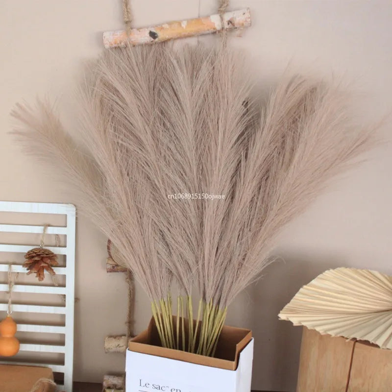 55CM Artificial Pampas Grass Flower Bouquet for Home Wedding Decoration DIY Party Bedroom Fake Plant Flowers Vase Decor ветки