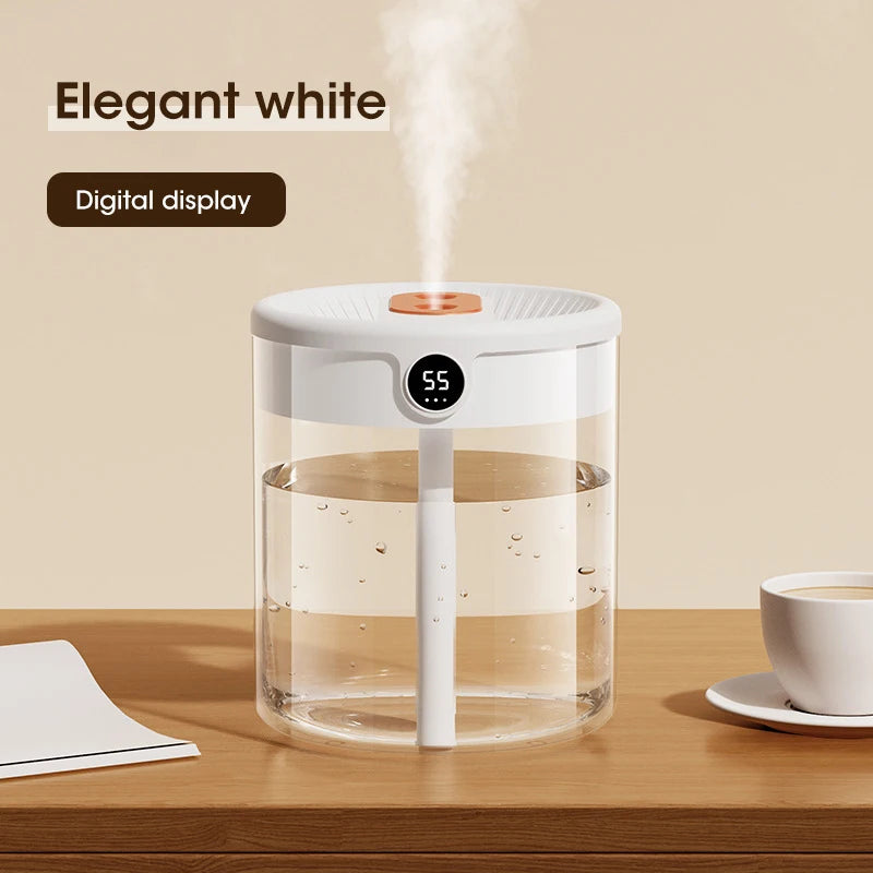 Niye Hotselling 2LDouble Nozzle Air Humidifier with LCD Humidity Display Large Capacity Aroma Essential Oil Diffuser for Bedroom