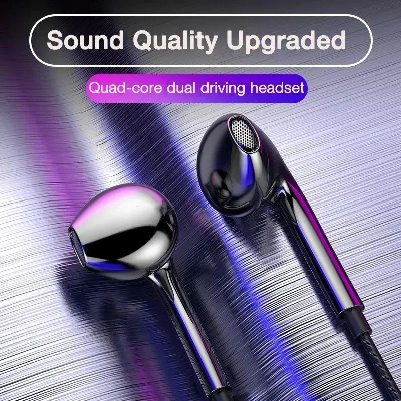 1.2M Wired Earphones Stereo Bass In Ear 3.5mm Wired Headphones With Microphone Sport Music Headset Handsfree For Android