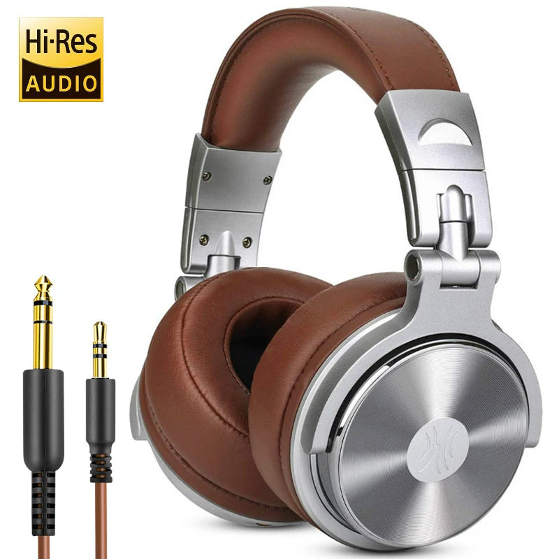 Oneodio Wired Professional Studio Pro DJ Headphones With Microphone Over Ear HiFi Monitor Music Headset Earphone For Phone PC