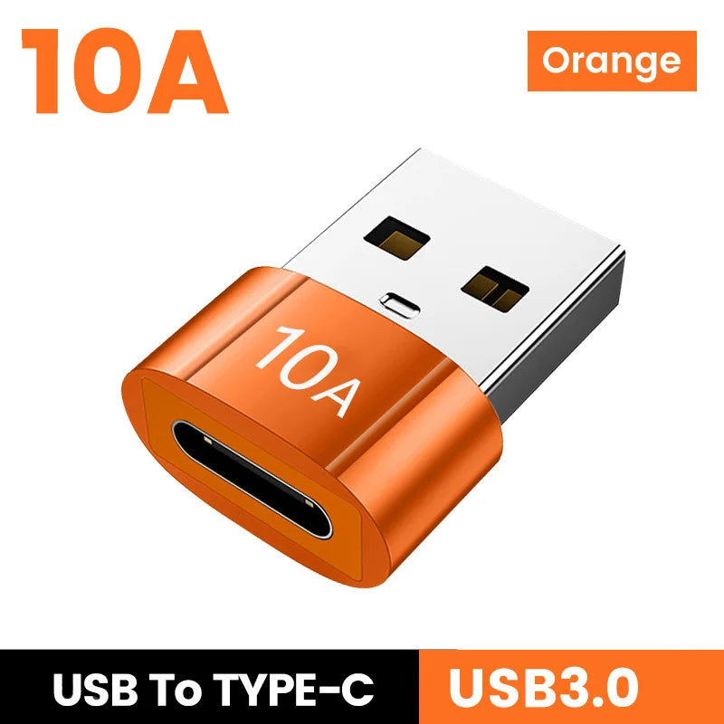 10A USB 3.0 Type-C Data Adapter Type C OTG USB C Male To USB Female Converter For Macbook Xiaomi Samsung S20 Fast OTG Connector