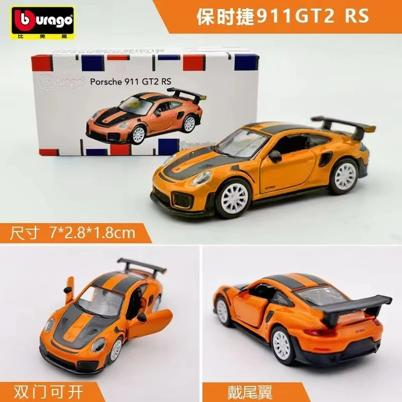 Bburago 1:64 Porsche 911 Gt Lamborghini Ferrari 1959 Cadillac Miniature Alloy CAR Model Collection Toy Gifts