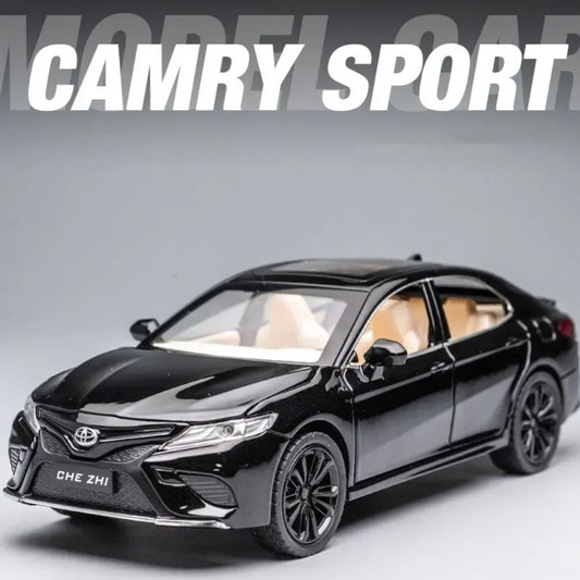 1:24 Toyota Camry Alloy Car Model Toys Metal Diecast High Simulation Strong Vehicle Model Sound Light Toy For Boys Birthday Gift