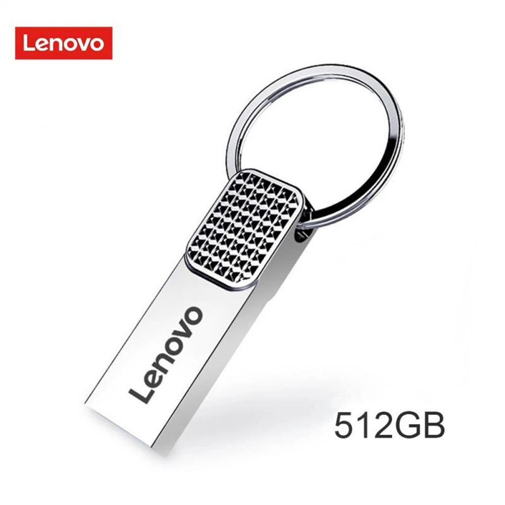 Lenovo Original 2TB Metal USB Pendrive 1TB 128GB Large Capacity Portable Flash Drive USB 3.0 High-Speed File Transfer for Phone