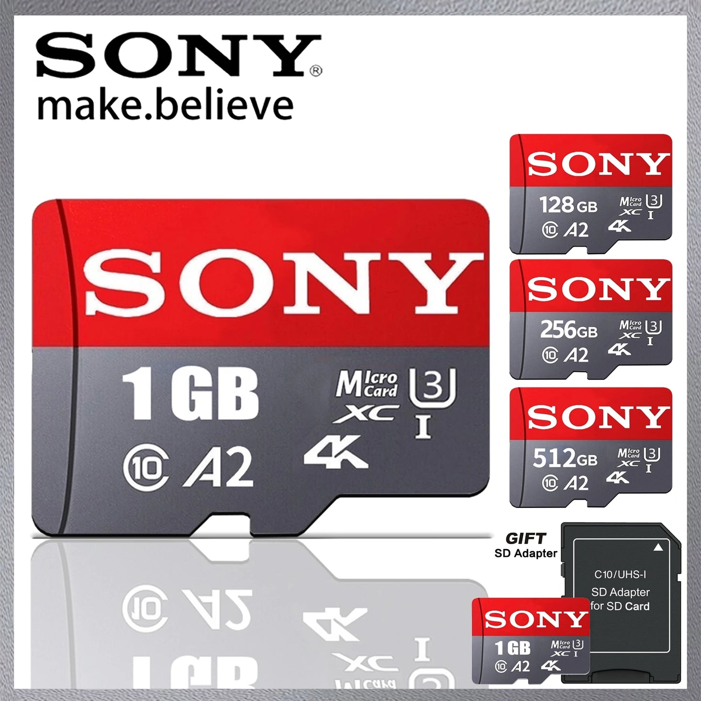 SONY Ultra Micro Mini SD Card 1TB 512GB SD Memory Card 128GB 256GB A2 U3 V30 TF Flash Cards For Phone Computer