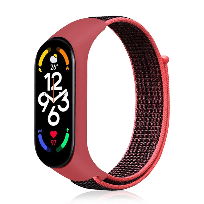 Nylon loop For Xiaomi Mi Band 7-7 nfc smartwatch Wristband Sports Miband7 Correa Replacement Bracelet smart band 7 6 5 3 4 Strap