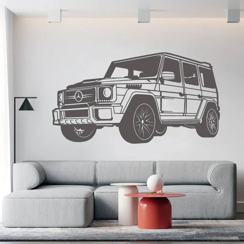 Off-Road Vehicle Vinyl Wall Sticker Mountain Wading 4WD Decal Car Dealer Auto Repair Shop Garage Boy's Gift Room Art Deco Mural