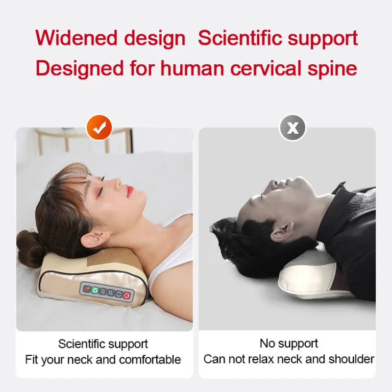 Home Massage Pillow Heating Lumbar Massage Whole Body Cervical Massager Car Neck Massager Cervical Massager Lumbar Massage