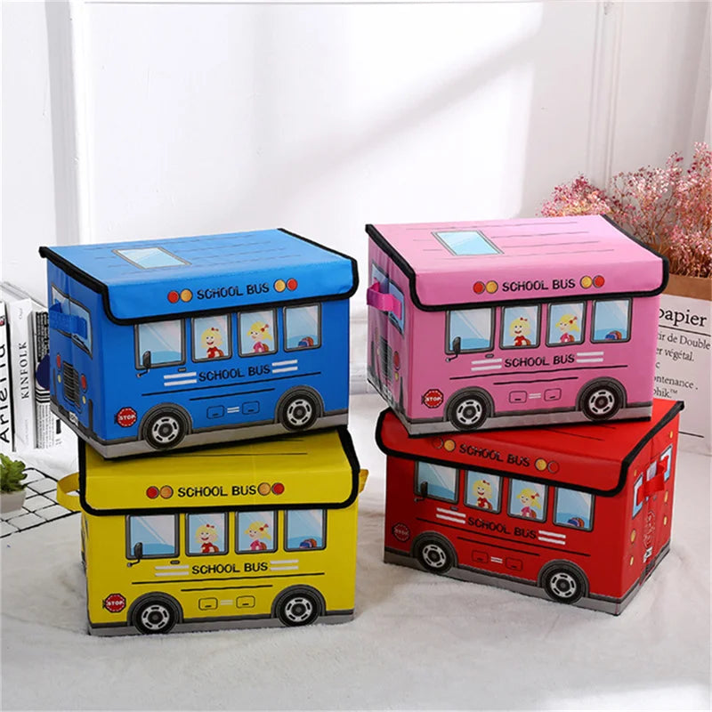 Storage Box Cartoon Car Foldable Dormitory Clothes Organizer Waterproof Moisture Proof Snacks Storage Boxes Household Collection