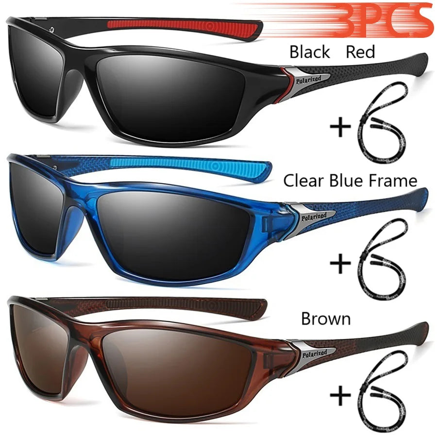 Men And Women Outdoor Sports Polarized Sunglasses With Chain Cycling Climbing Skiing Fishing Vintage Sun Glasses UV400 Eyewear