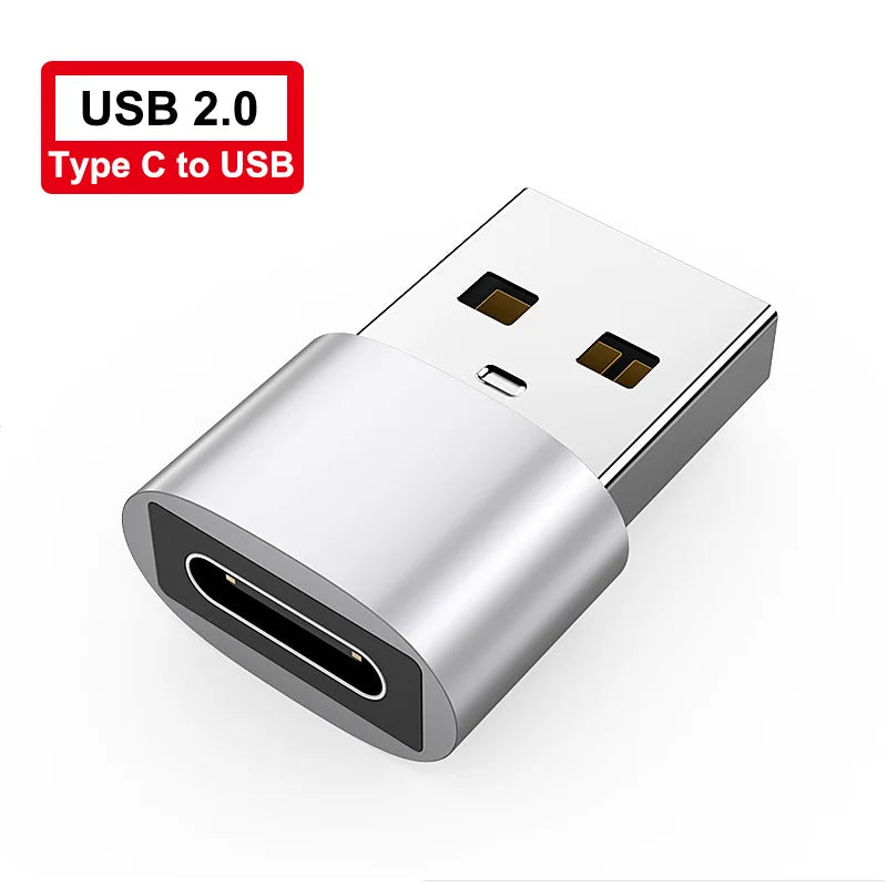 LED USB 3.0 To Type C Adapter OTG To USB C USB-A To Micro USB Type-C Female Connector For Samsung Xiaomi POCO Adapters