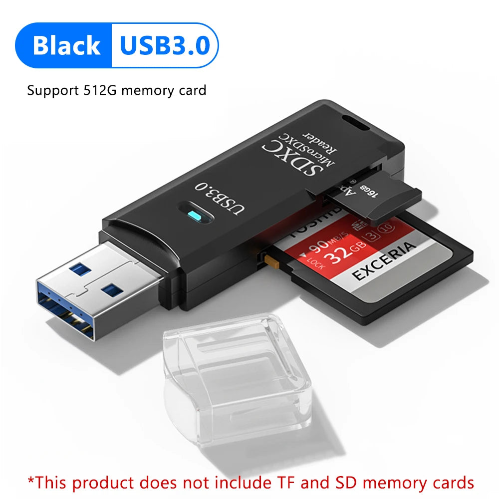 2 in 1 USB 3.0 2.0 Card Reader Micro sd card Reader Usb Adapter High Speed Cardreader TF Memory Card For PC Laptops Accessories