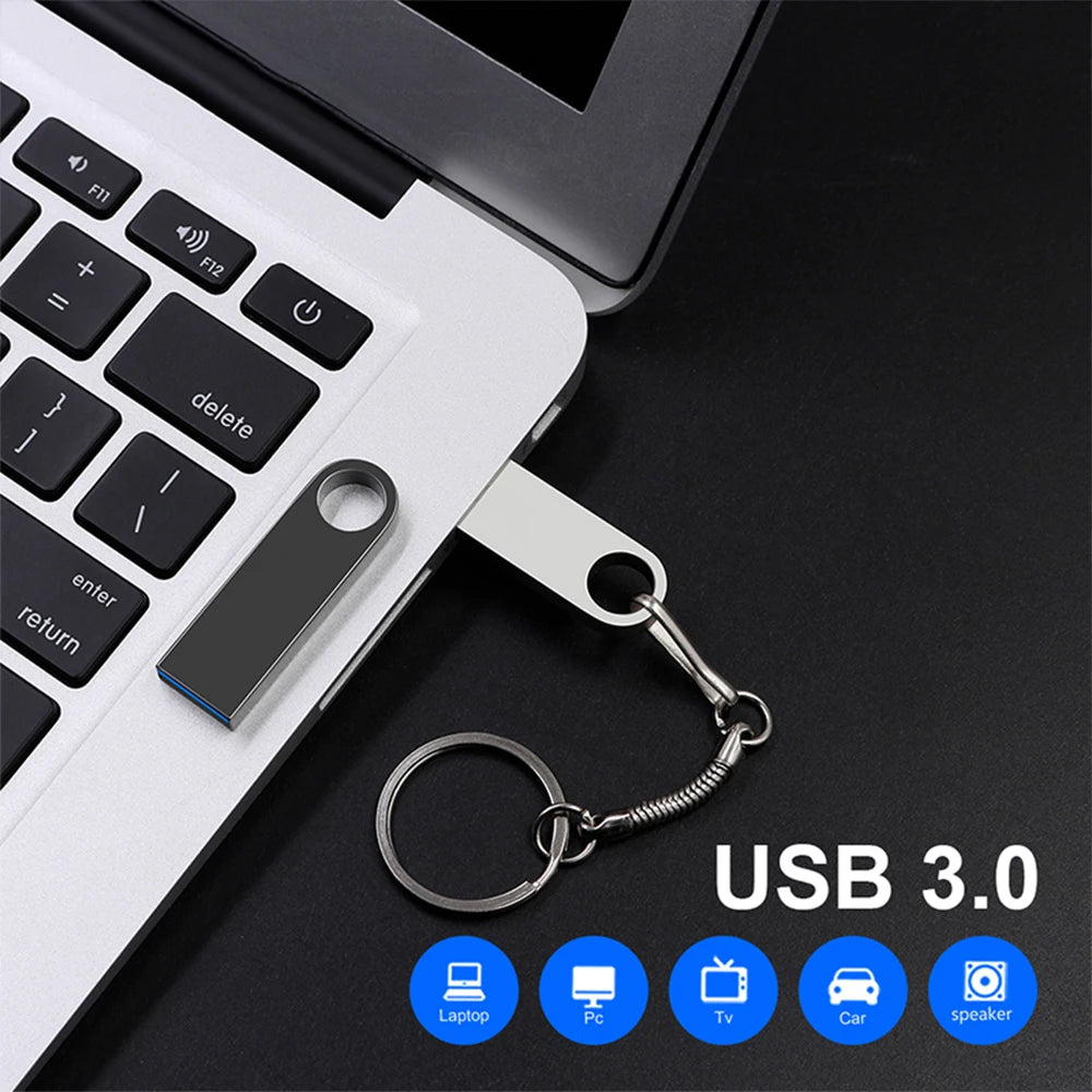 New 2025 Metal Pen Drive 2TB Cle Usb Flash Drives 1TB High Speed Pendrive 512TB 128GB Memoria Usb 3.0 For xiaomi mijia equipment