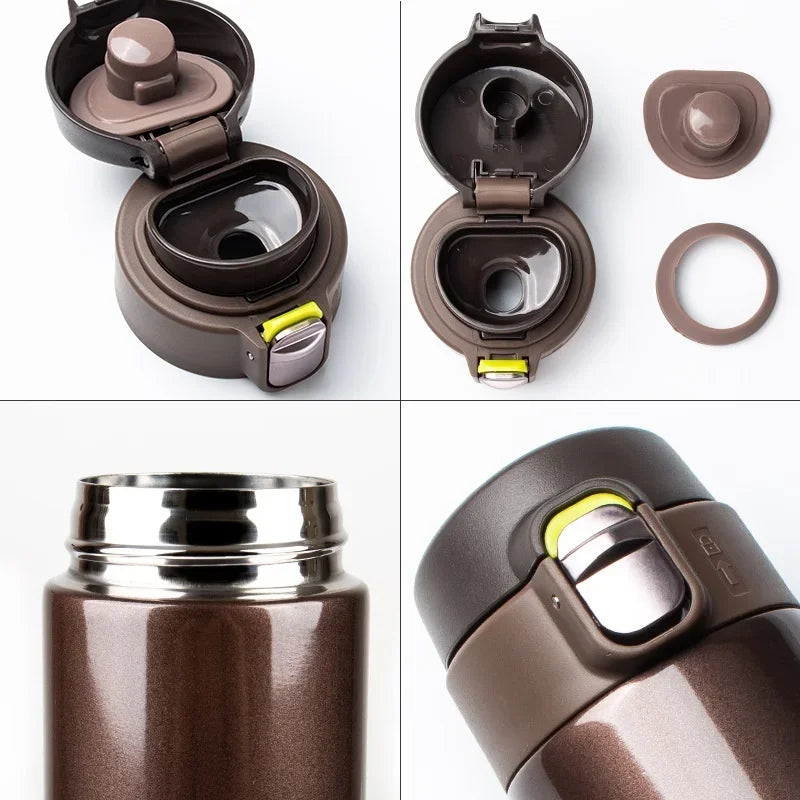 500ML Stainless Steel Bouncing Cover Vacuum Flask Thermos Cup Coffee Tea Milk Thermo Bottle