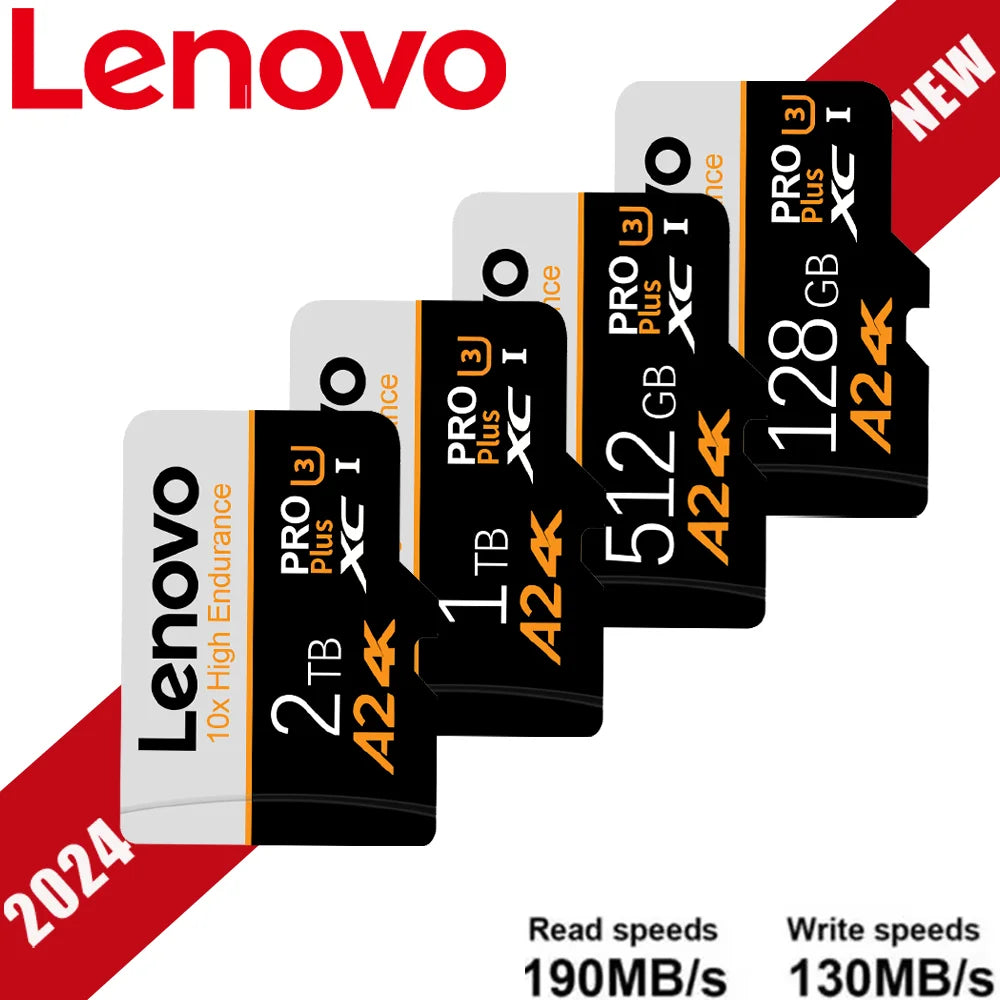 Original Lenovo 1TB Memory Card 128GB High Speed Micro TF SD Card 2TB 1TB 512GB SD Card V30 U3 TF For Tablet Ps4 ssd Switch PC