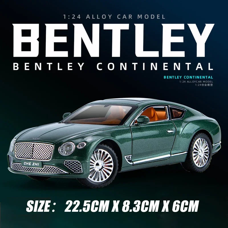 1/24 Bentley Continental GT Metal Vehicle Alloy Model Car Collection Simulation Diecast Toy Light Sound Toys For Children Kids