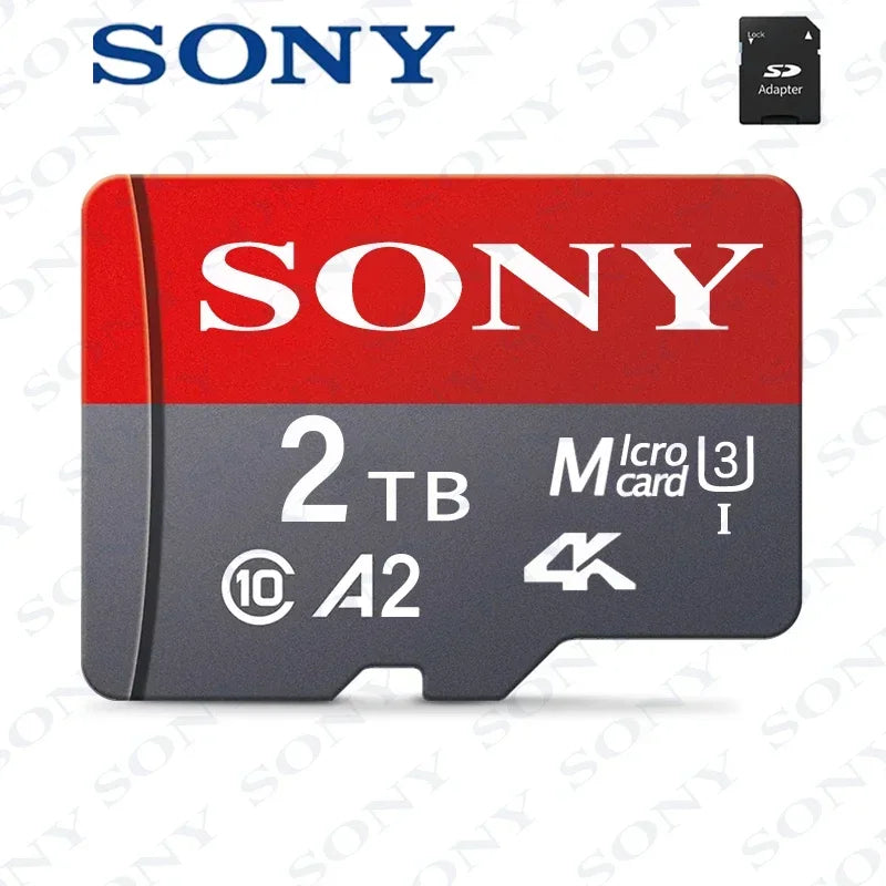 SONY New 2TB SD Card 64GB 128GB 256GB 512GB 1TB Class10 High Speed Micro SD Class TF Card for Drone Equipment Audio PC Ps5 Game