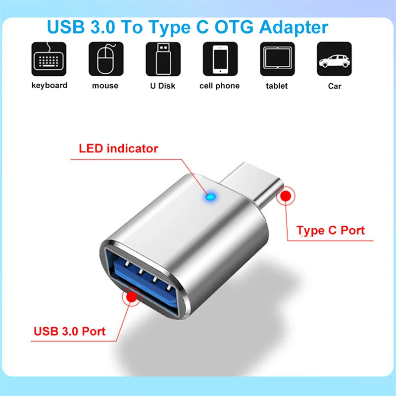 NNBILI USB 3.0 To Type C Adapter OTG To USB C USB-A To Micro USB Type-C Female Connector For HUAWEI Samsung Xiaomi POCO Adapters