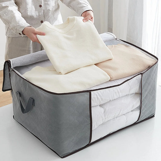 Quilt Storage Bag Large Capacity Moisture Dust Proof Clothes Organizer Duvet Blanket Sorting Bags Moving Wardrobe Storage Box