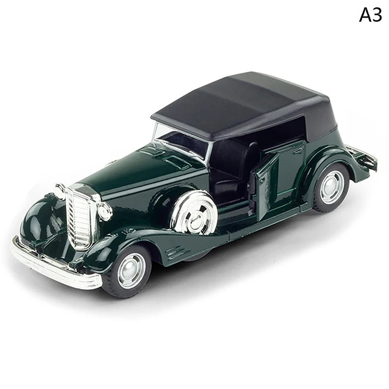 1Pc 1:32 Pull-Back Alloy Sports Vehicle Collectible Toys Cars Simulation Model of Vintage Car Autobahn Polizei Classic for Boys