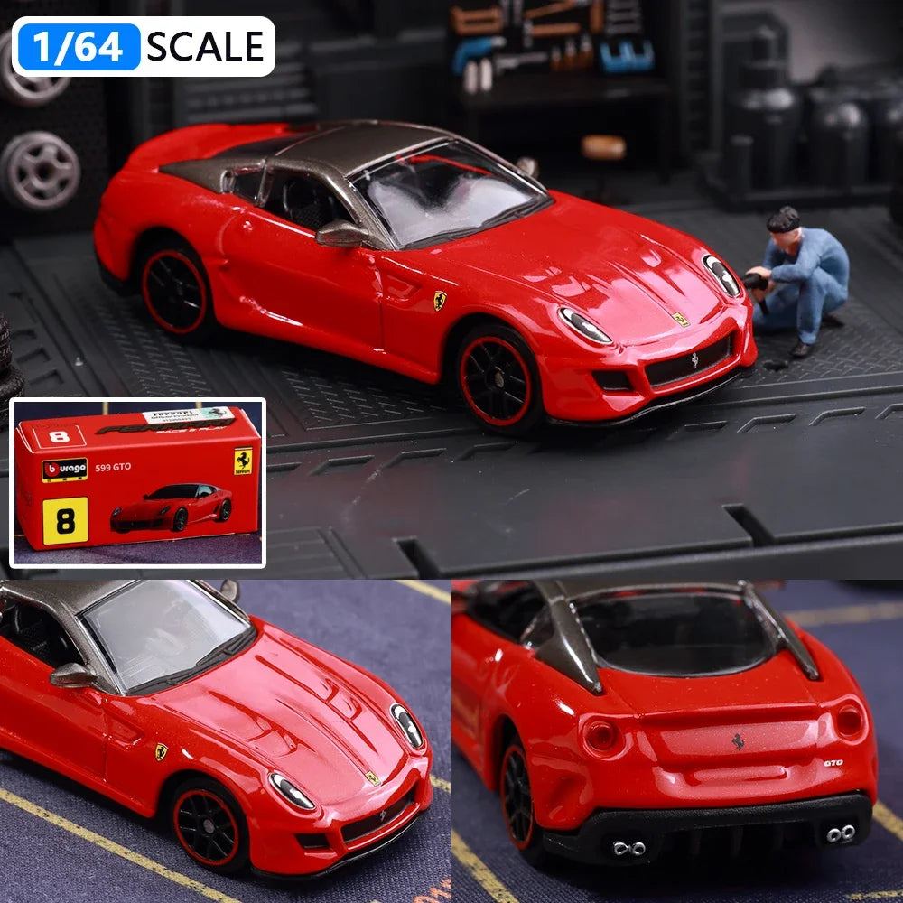 Bburago 1:64 Porsche 911 Gt Lamborghini Ferrari 1959 Cadillac Miniature Alloy CAR Model Collection Toy Gifts