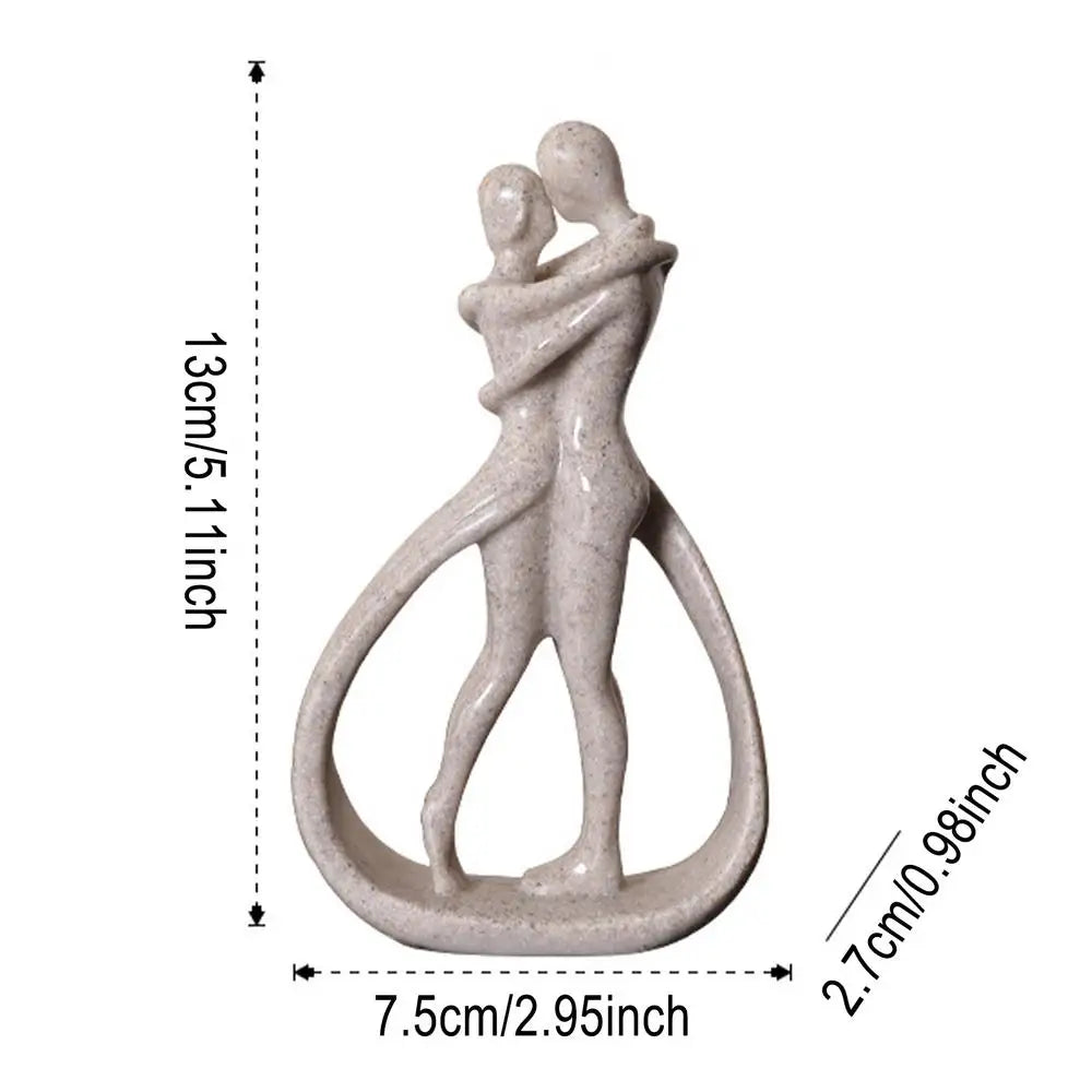 Modern Abstract Hugging Couple Statue Home Decoration Figure Sculptures & Figurines For Interior Aesthetic Living Room Ornaments