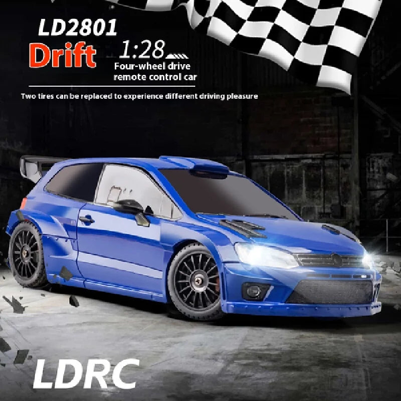 1/28 2.4g Ld2801 Polo Rc Drift Car Radio Control 4wd Full Proportional Throttle Control Rc Cars Toy Kid Christmas Birthday Gifts