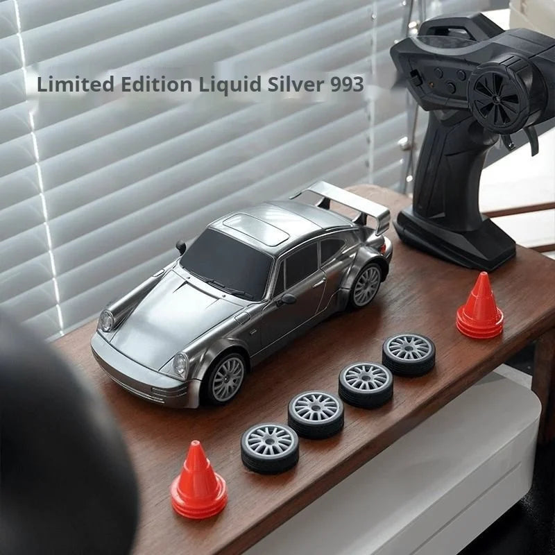 Rc Remote Control Car Entry-Level Drift Car Full-Size Mini Radio High-Speed Car 993 Limited Edition Liquid Silver Boy Toy Gift