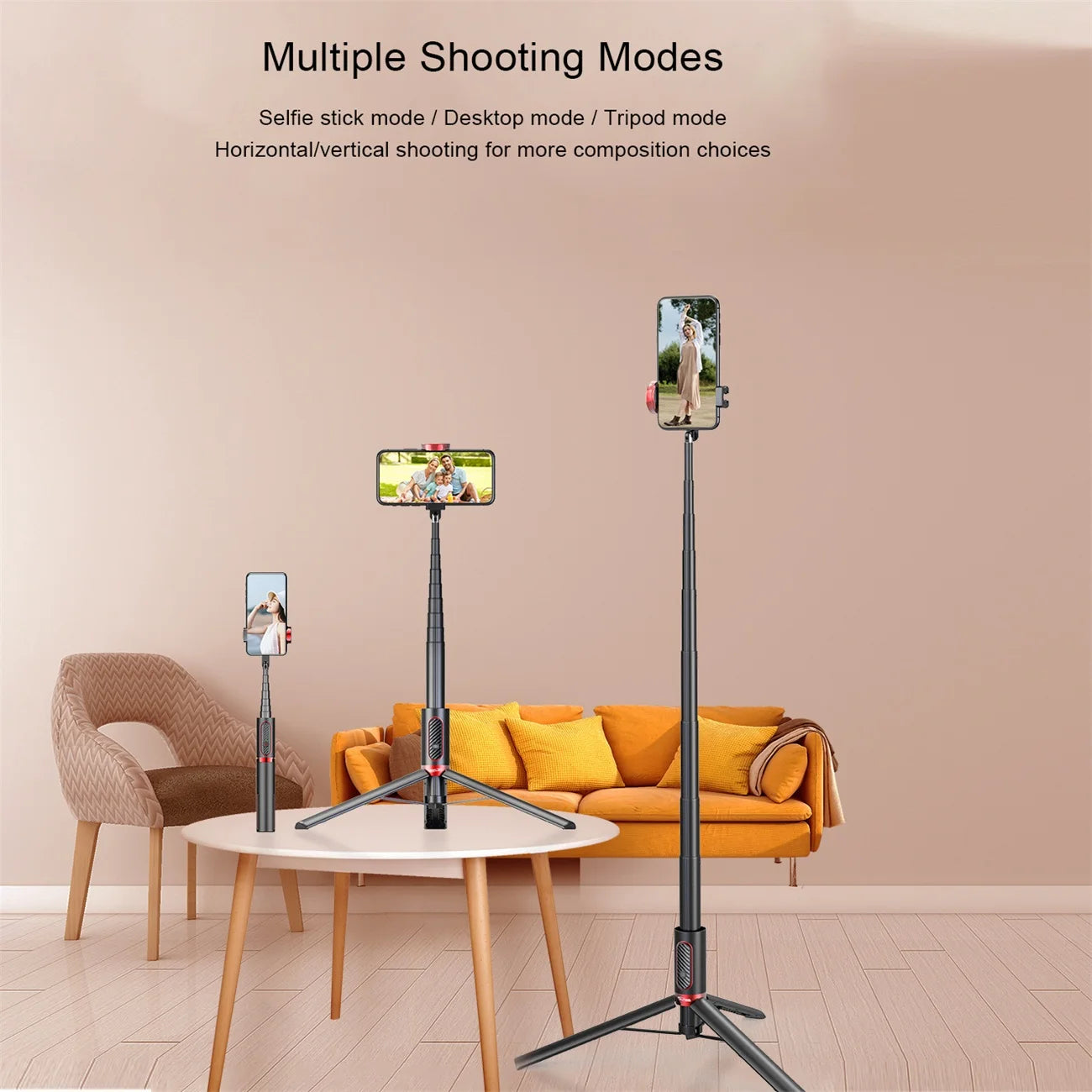 150cm/81cm Wireless Selfie Stick Tripod Phone Stand Holder Tripod for Mobile Extendable Portable Aluminum Alloy for Smartphone