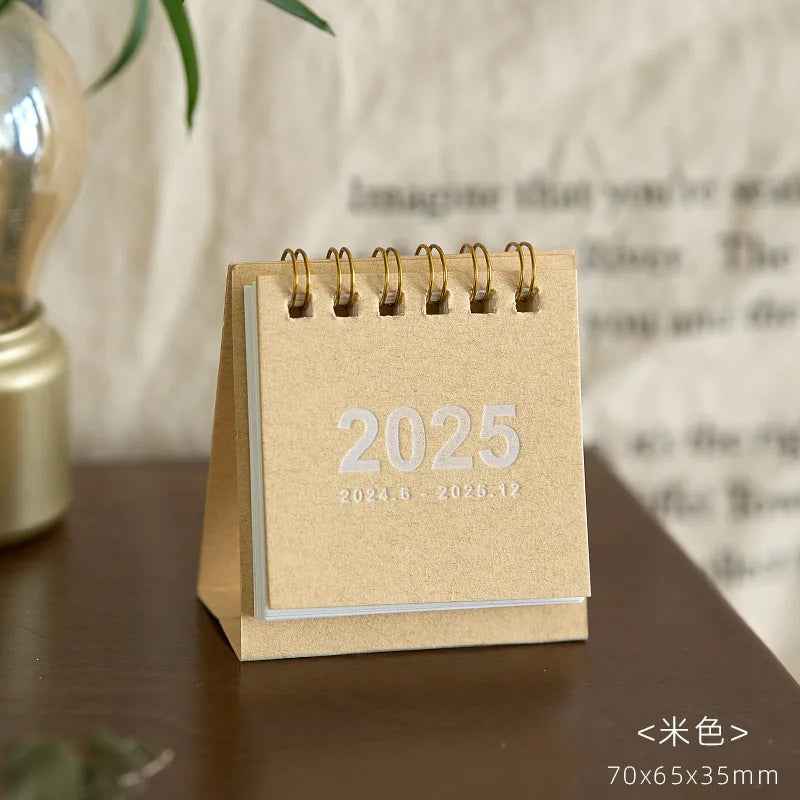 Simple Mini 2025 Calendar Office School Supplies calendar Desk calendar monthly Planner Desk accessories Decor Record