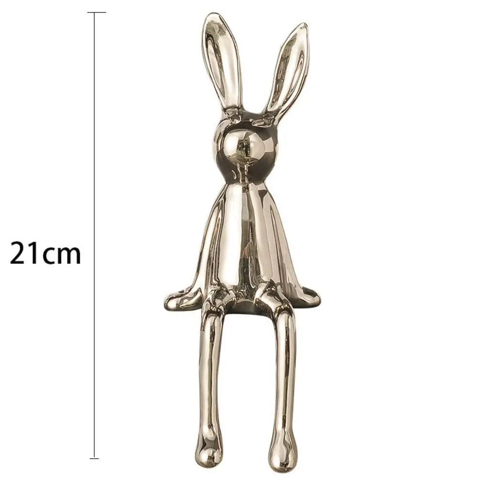 New Ceramics Rabbit Ornament Rabbit Silver/White/Gold Home Decoration Ornaments Table Decoration Ornaments Home