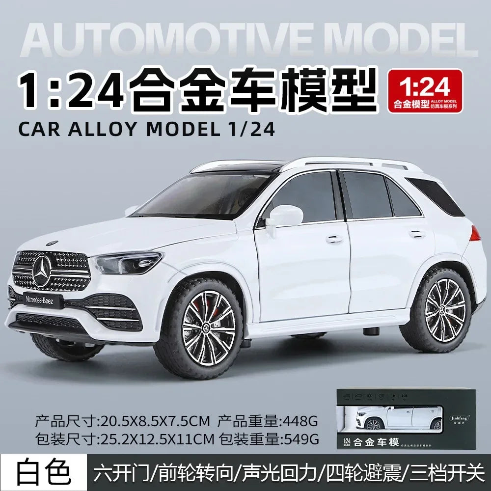 1:24 Mercedes Benz GLE350 alloy off-road car model decorations for children's toys and gifts