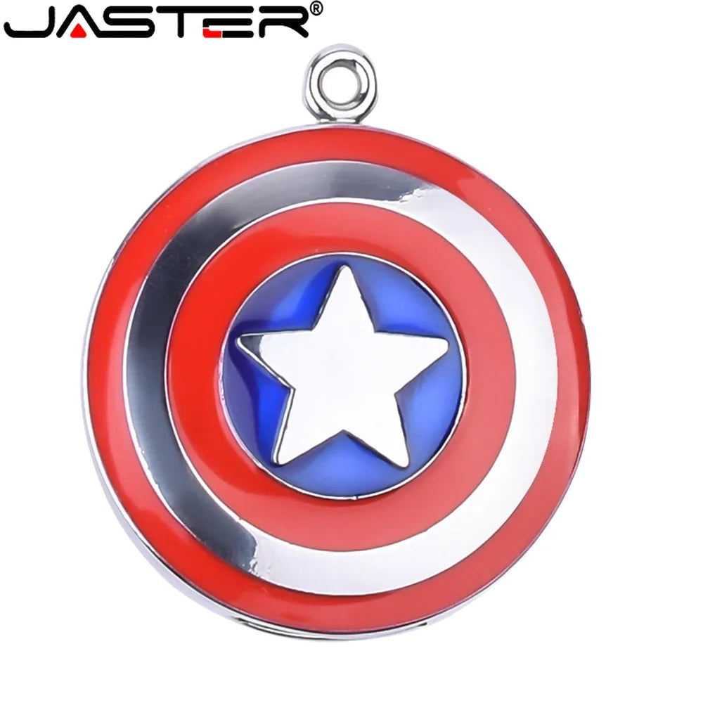 JASTER Metal Head LED Lamp USB Flash Drives 64GB Waterproof USB Stick 32GB U Disk 16GB Metal Memory Stick 8GB U Disk Gifts