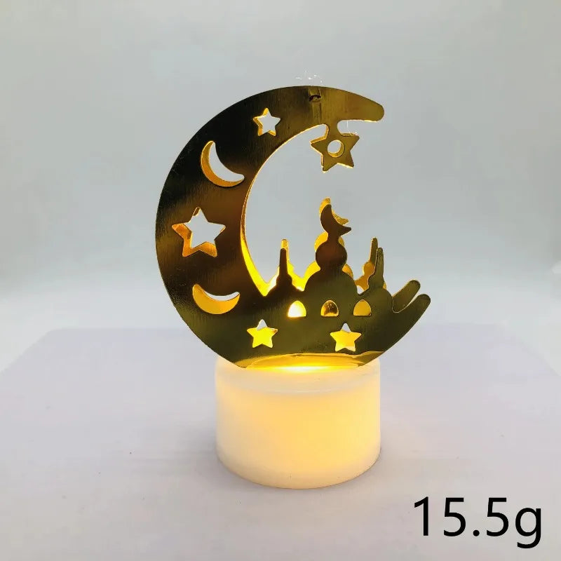 Eid Mubarak LED Candle Small Light Ramadan Kareem Decoration Home Islamic Muslim Festival Party Decoration Eid Al-Fitr Supplies