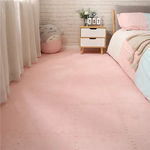 Bedrooom Carpet Christmas Mat Soft Foam Mats Grey Pink Rug Home Decorations Carpet for Children's Room for Living Room Play Mats