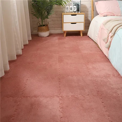 Bedrooom Carpet Christmas Mat Soft Foam Mats Grey Pink Rug Home Decorations Carpet for Children's Room for Living Room Play Mats