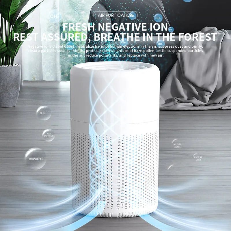 Air Purifier H13 True HEPA Filter 2-in-1 Deodorizing Air Cleaner for Home Allergies and Pets Hair,Smokers in Bedroom