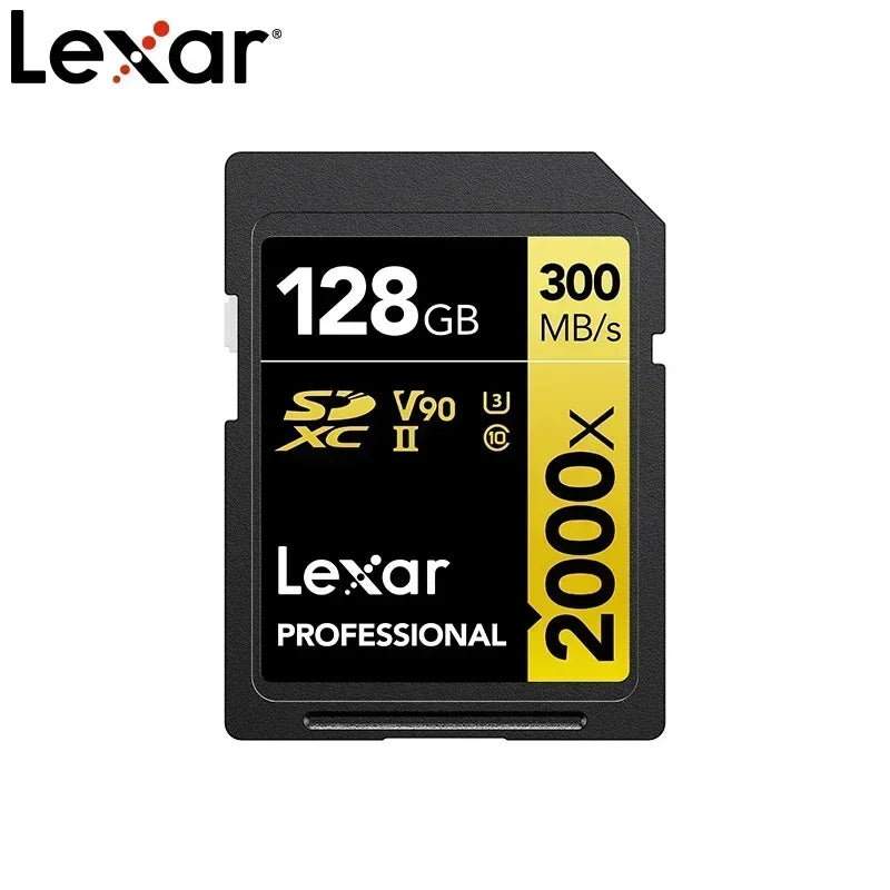 Lexar SD Card Class 10 V10 V30 V60 V90 U3 UHS-II 32GB 64GB 128GB 256GB 512GB SDHC SDXC High Speed 4K 8K Memory Card for Camera