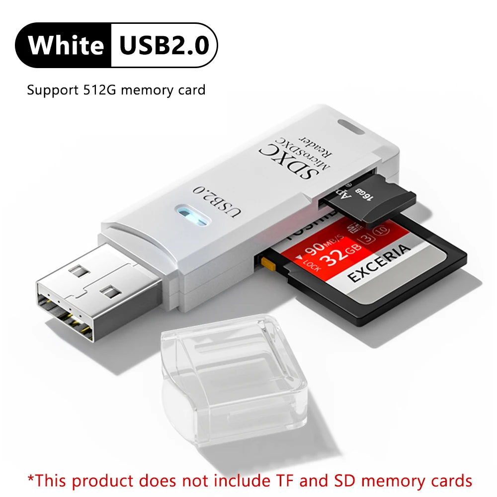 2 in 1 USB 3.0 2.0 Card Reader Micro sd card Reader Usb Adapter High Speed Cardreader TF Memory Card For PC Laptops Accessories