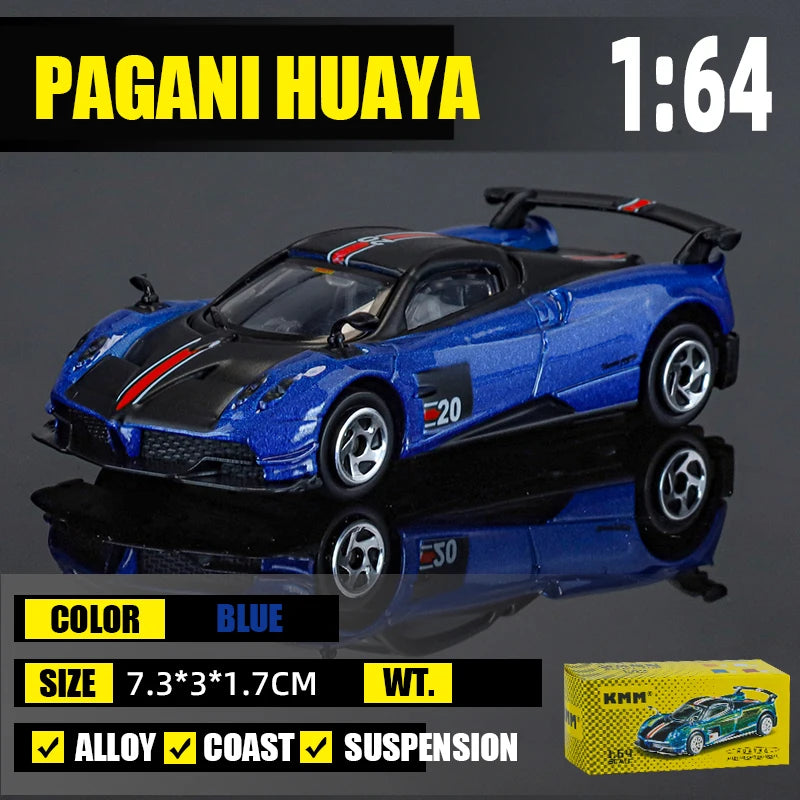 KMM 1:64 Scale Pageni Huayra BC Racing Sports Car Alloy Diecast Exquisite Miniature Model Kid Gift Merry Christmas Collect Decor