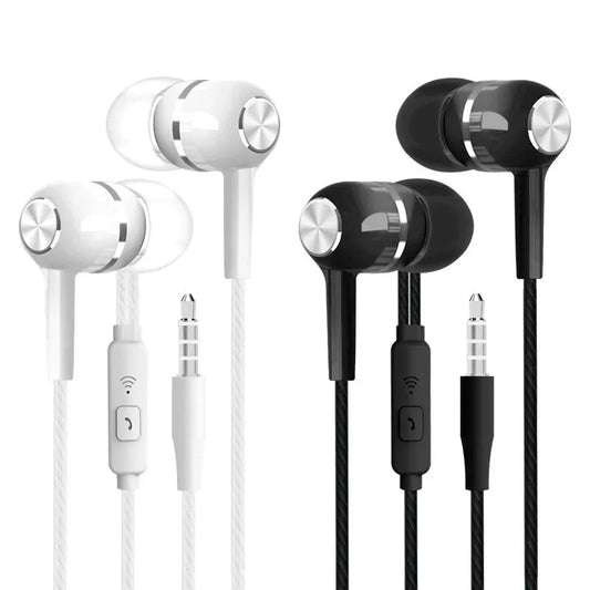 3.5mm Wired Earphone In Ear Headset HIFI Heavy Bass Earbuds Monitor Sports Headset Stereo Music Gaming Headphone with Microphone