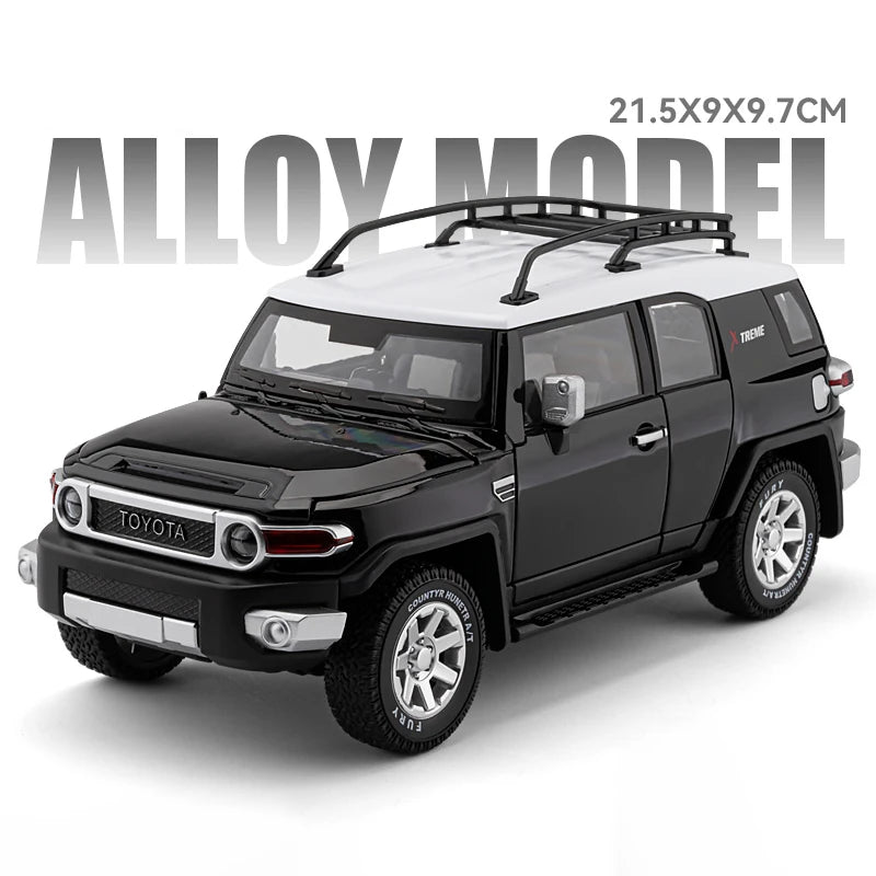 1:24 TOYOTA FJ Cruiser Alloy Car Model Diecast & Toy Metal Off-road Vehicles Car Model Sound and Light Simulation Childrens Gift