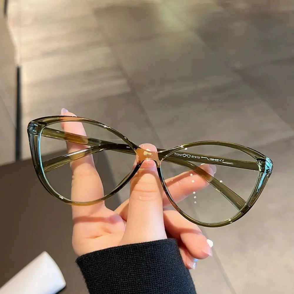 Y2K Retro Oval Frame Glasses Women Female  Sweet Cool Eyewear Trend Reading Computer Anti Blue Light Eyeglasses