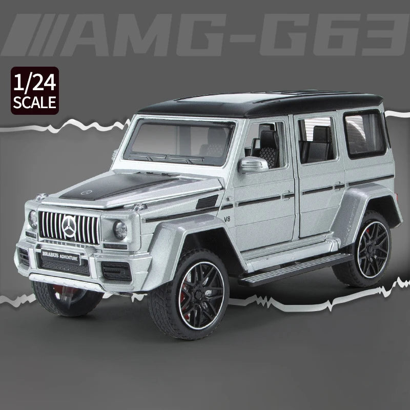 New 1:24 Benzs G63 SUV Alloy Car Diecasts & Toy Vehicles Metal Toy Car Model Sound and light Collection Kids Toy